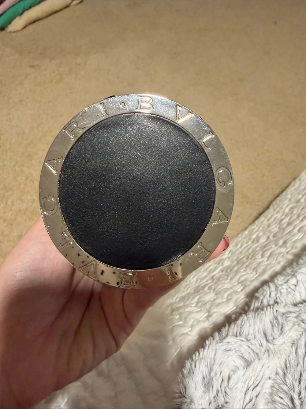 Bulgari Black and Cream Sunglasses Case
